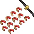 KESHES Bow String Nocking Points – Brass Nocks for Recurve Bow – Essential Archery Accessories for Precision and Stability – Anti-Skid Nylon Layer, Easy Installation & Durable (Pack of 12)