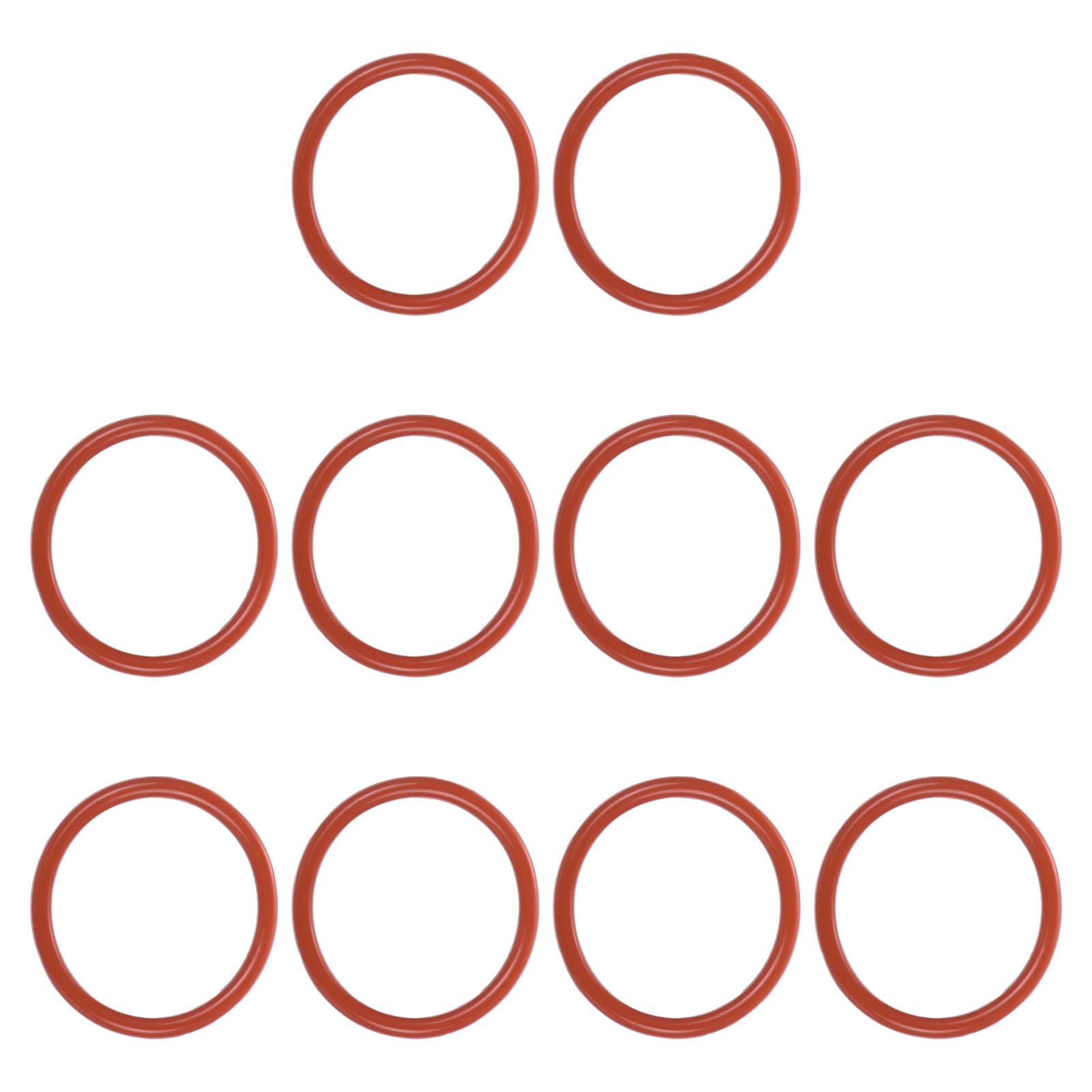 PATIKIL Silicone O-Ring 40mm OD 34mm ID 3mm Width, 30Pcs Metric VMQ Sealing Gasket Replacement for Plumbing Compressor Valves Repair, Red