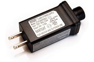 TYBEEU 24V LED Christmas Tree & Strip Light Adapter – Class 2 Power Supply (JT-DC240V0250-C), UL Listed for US Standards. Designed for 24V Output Devices. See Details for More Compatible Models.