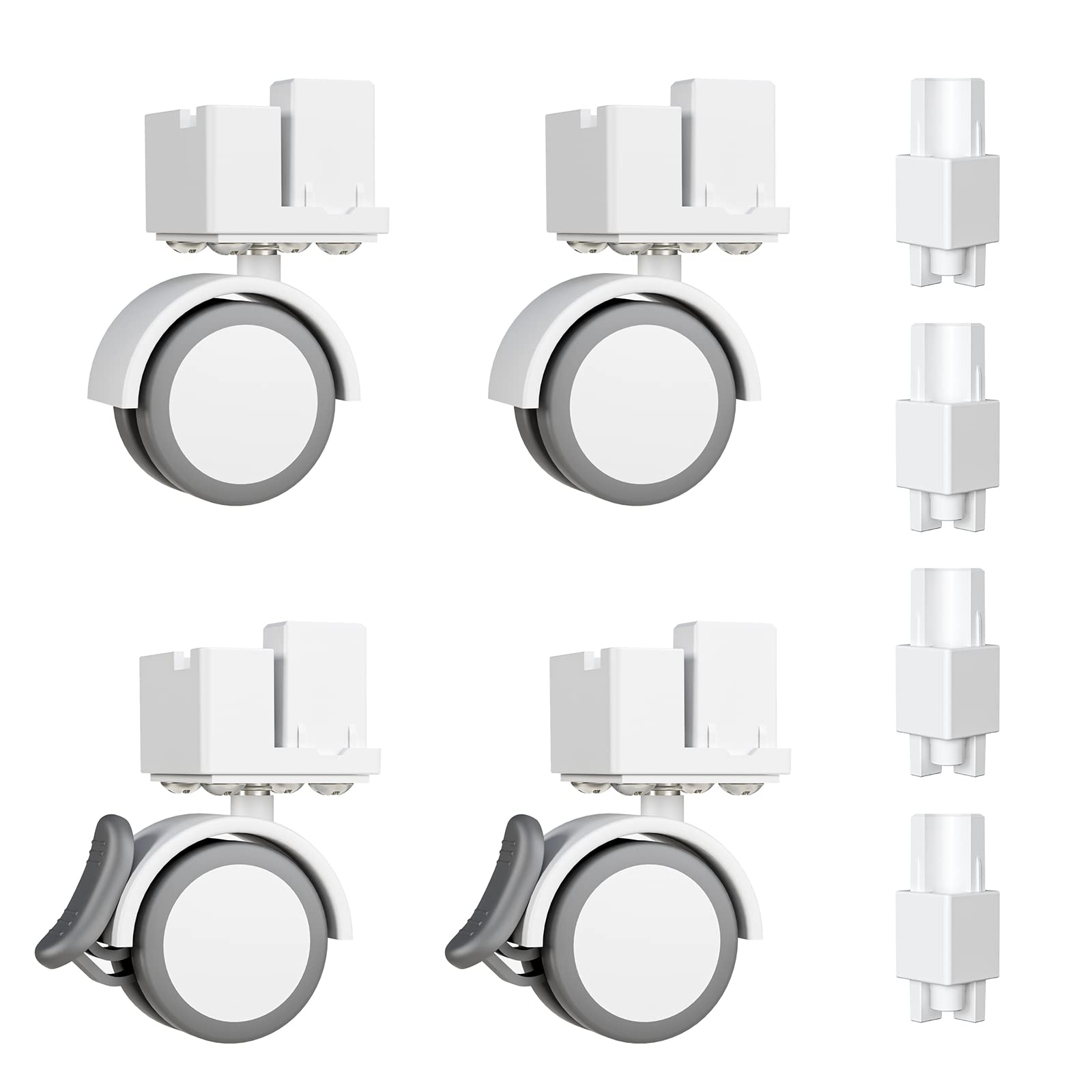 BUCATSTATE Cage 2.0 Universal Wheel & Stacking Accessories, Cage 2.0 Accessories That Support Moving and Stacking, Only for Bucatstate Metal Cages 2.0, Not for Cage 3.0 (White)