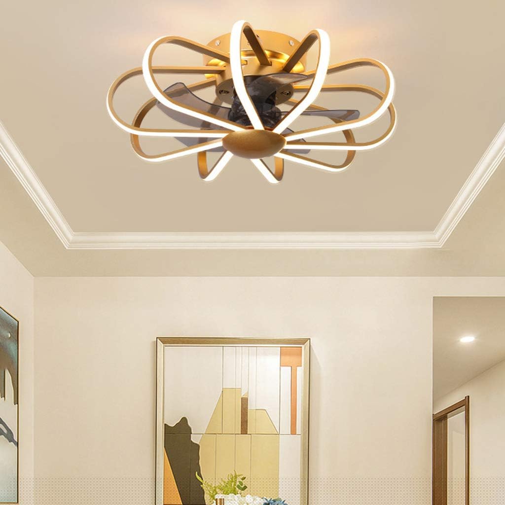 Ø60CM ,Schwarz Deckenventilator Mit Beleuchtung LED-Licht Einstellbare
