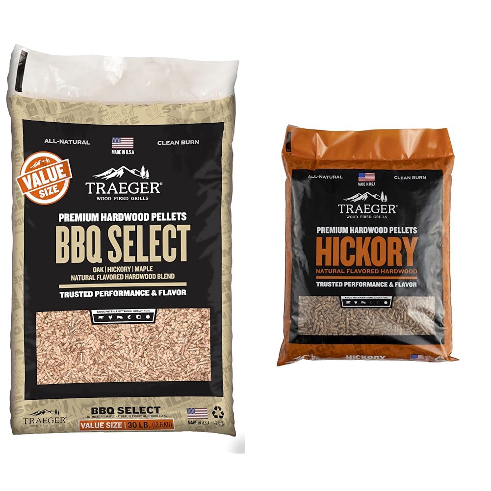 Traeger Grills BBQ Select 30lb and Hickory 20lb 100% All-Natural