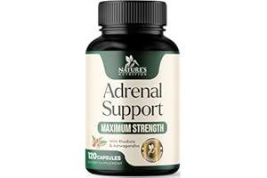 NATURE'S NUTRITION Adrenal Support Supplements Cortex Complex, Best Energy Supplement, Supports Cortisol Health & Energy Levels, Daily Ashwagandha for Women & Men, Supports Adrenal Fatigue & Immune System, 120 Capsules