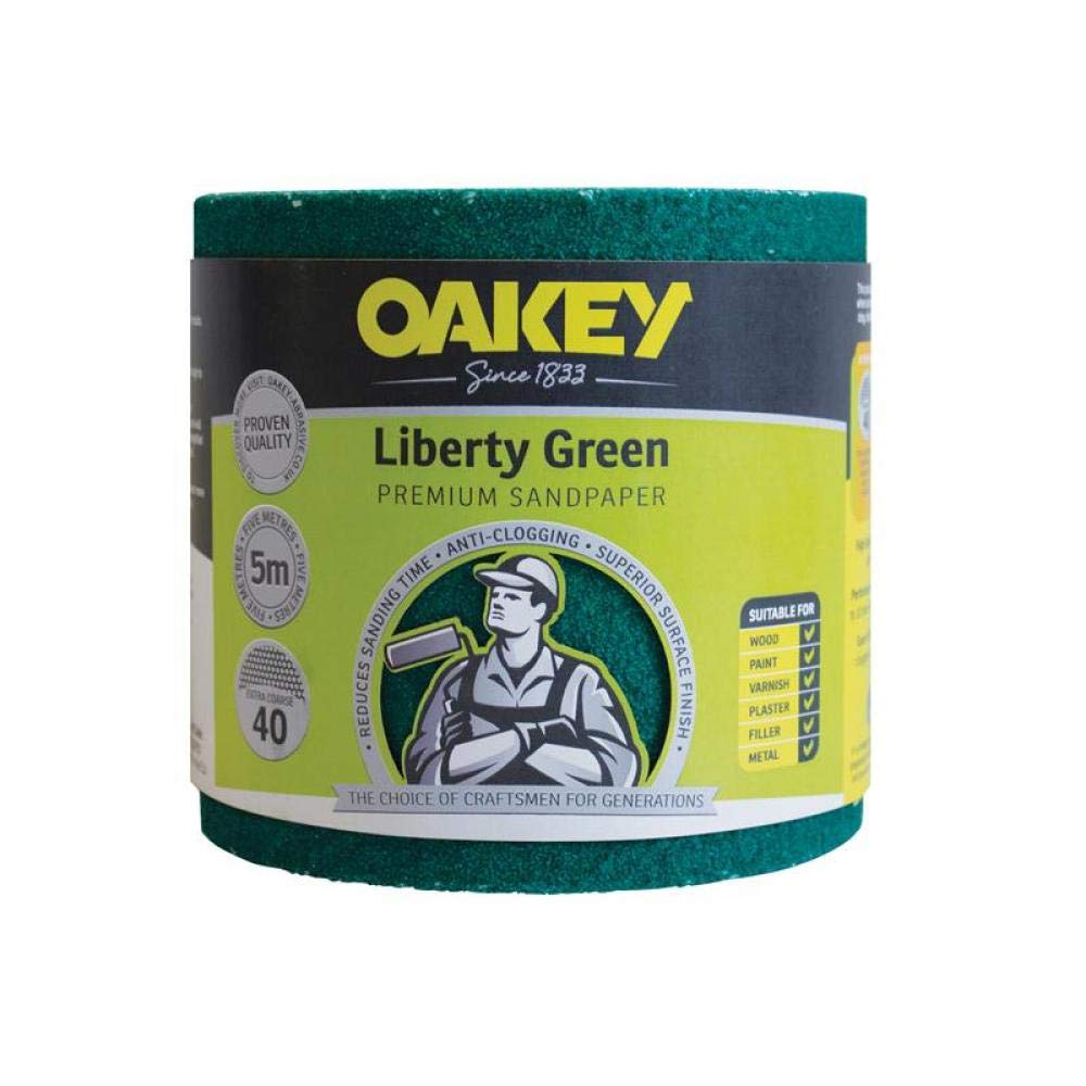 Liberty Green Sanding Roll 115mm x 5m Coarse 40g
