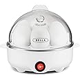 BELLA Rapid Electric Egg Cooker and Poacher with Auto Shut Off for Omelet, Soft, Medium and Hard Boiled Eggs - 7 Egg Capacity Tray, Single Stack, White