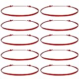 (10-pack) Red String Bracelets - Bulk nylon Cord