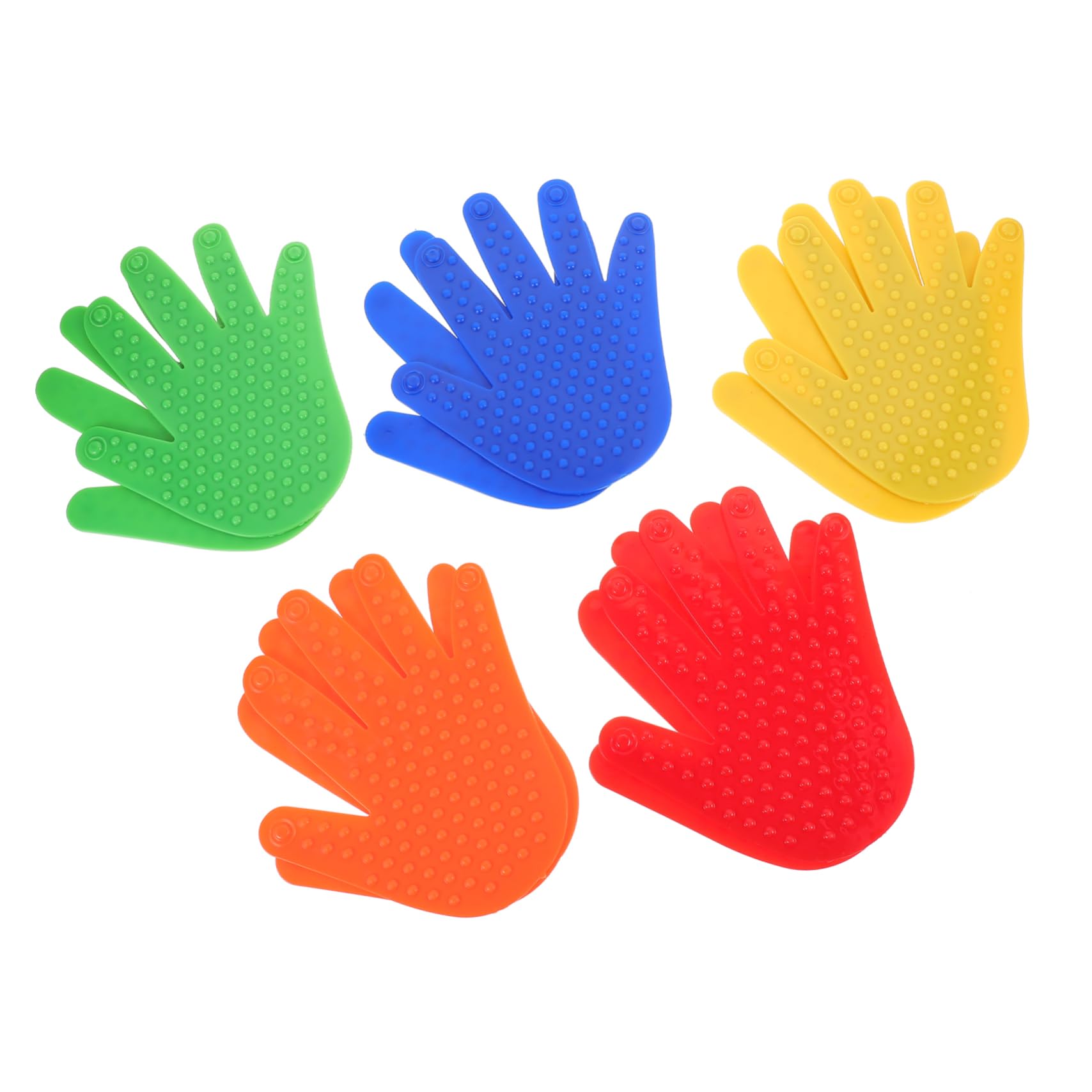 BIUDECO Hand Shape Floor Markers 10 Pieces Carpet Spot Markers for School Classroom Agility Drills Football Tennis Training Durable Site Marking Spots