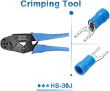 Heschen Fork Insulated Wire Connector Crimp Terminal SV2-4 Blue 100 Pack 16-14 view 6