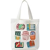 NATSUNO Canned Sardines Tote Bag,Fish Gifts for Women,Western Tote Bags for Women,Reusable Grocery Bags,Sardine Lover Gifts