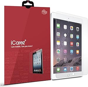 iCarez Anti-Glare/Anti-Fingerprint Screen Protector for New iPad 9.7 Inch (2018/2017) /iPad Pro 9.7 Inch/iPad Air 2 / iPad Air (2 Pack) Matte - Retail Packaging