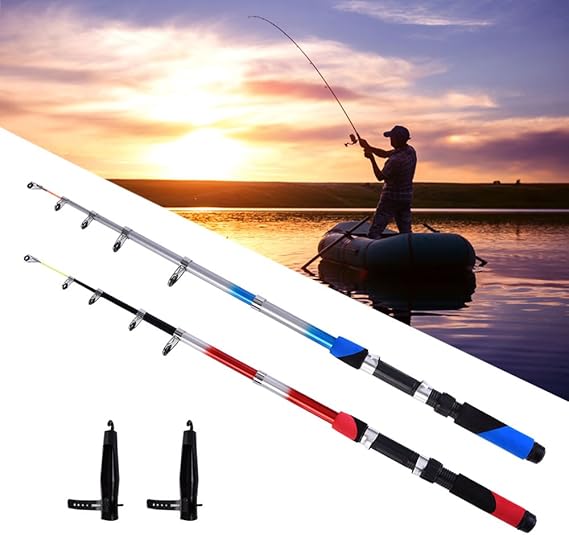 Walmeck 2.1M Portable Telescopic Fishing Rod Fiberglass
