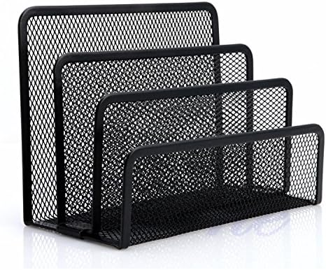 Mesh Letter Sorter Mail Document Tray Desk Office Folders Are Made Of Wire, Relatively Strong, Help Put The File