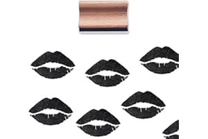 Lips Rubber Stamp, 1-1/3 Medium Stamp for Scrapbooking Card Making Crafting