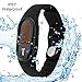 U-Trak 3D Pedometer Sport Wristband IP67 Waterproof Fitness Tracker with Accurately Track Steps/Distance/Calories,Exercise Time,Clock (No App,No Phone need) for Walking Running (Black)