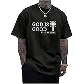 Floerns Men's Summer Causal Cross Graphic Print Short Sleeve T Shirts Crewneck Tee Tops