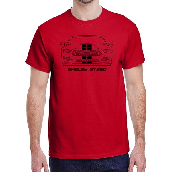 Shelby GT350 Mustang (2016-2019) Design T-Shirt - Full Color Car Graphic Tee - View #11