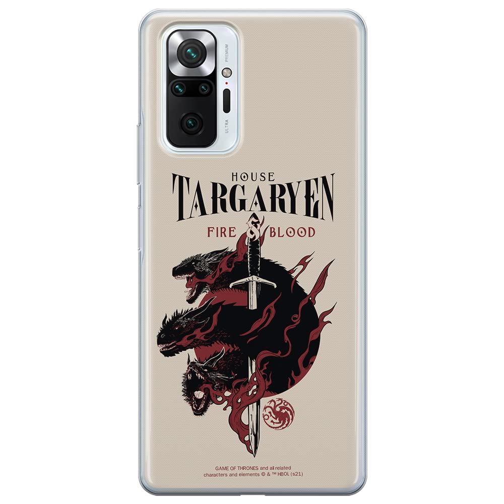 ERT GROUP mobile phone case for Xiaomi REDMI NOTE 10 PRO original and officially Licensed Game of Thrones pattern 006 optimally adapted to the shape of the mobile phone, case made of TPU