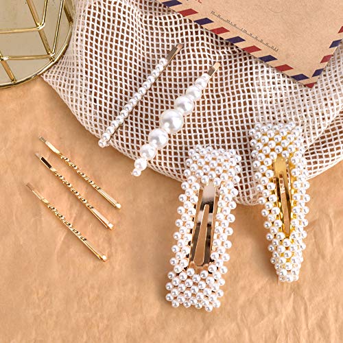 image for 15 PCS Pearls Hair Clips-Cehomi Fashion Korean Style Acrylic Resin Hai