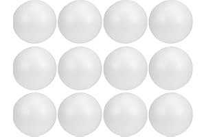 Beaupretty 12 Pack 4-inch White Polystyrene Foam Balls for Crafts – Solid round Spheres for Art, School,