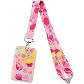 TCB Creations Winnie Cartoon Pooh Piglet Character with ID Holder Lanyard Keychain
