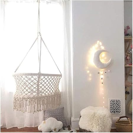 macrame hanging crib