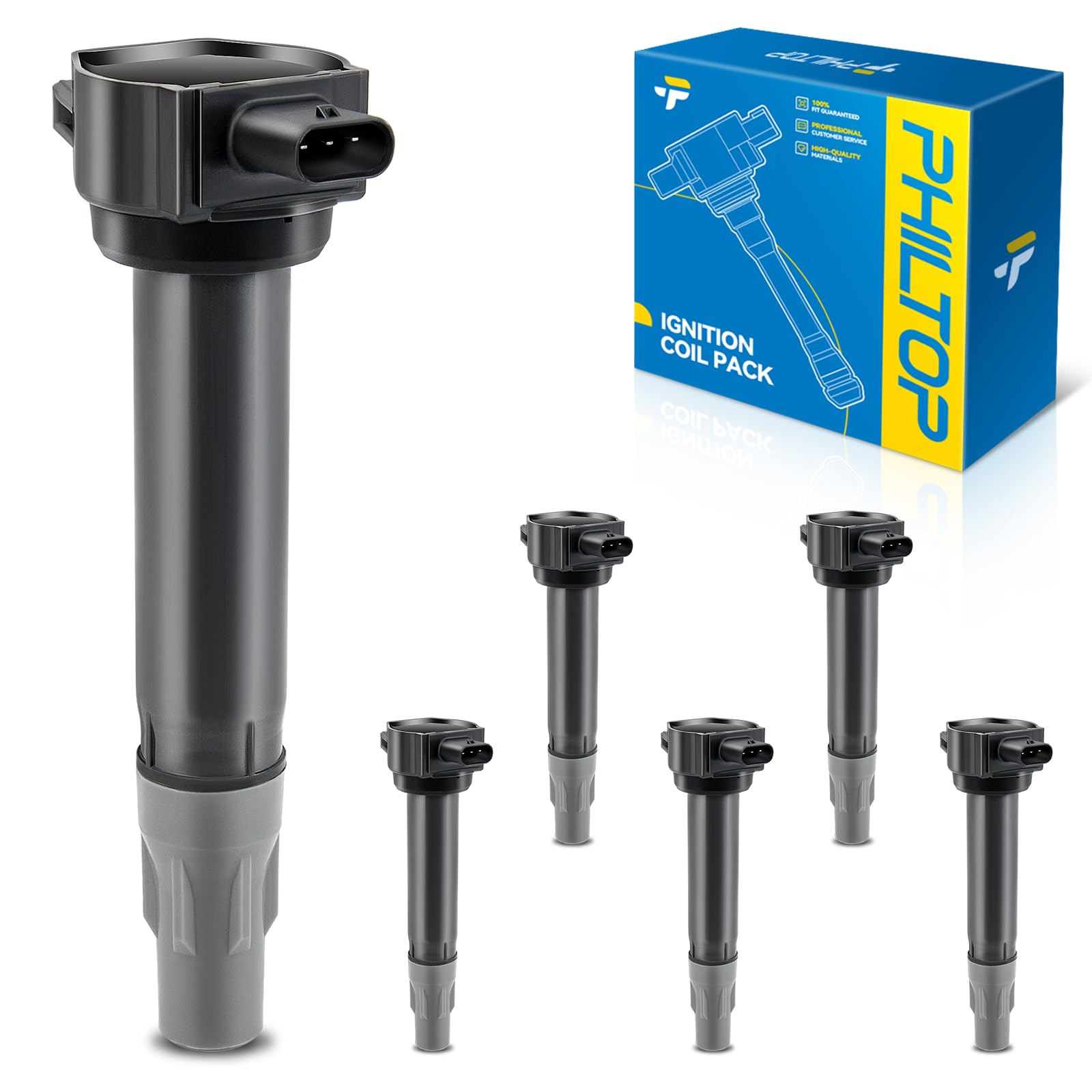 PHILTOP UF502 Ignition Coil 6 Packs Fit for