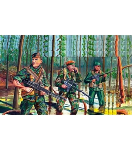 10 Figurines US Marines Avec M16 - Guerre Du Vietnam - Miniatures Wargame