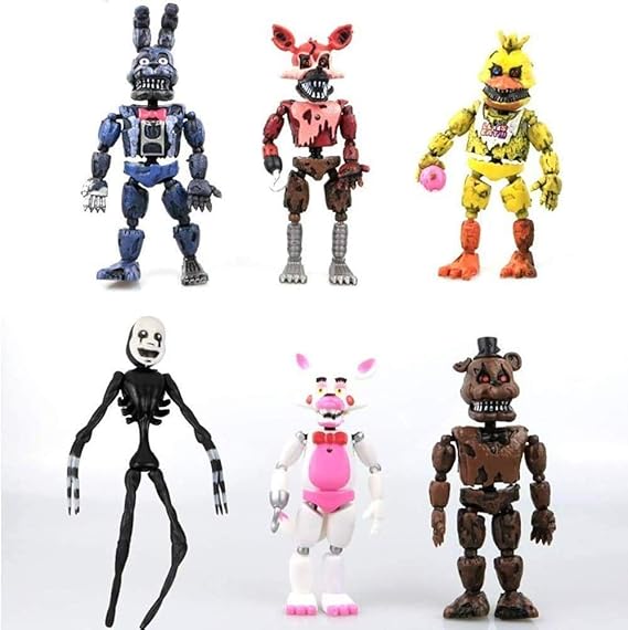 Amazon.com: Arshily Five Nights at Freddy's FNAF Figuras de acción juguetes  Bonnie Foxy Freddy Fazbear Oso de PVC Muñecas Juguetes para niños: Home \u0026  Kitchen