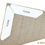 Rug Gripper 8 Pack-with Hard Plastic Layer Rug Grippers-3 Layer Design Carpet Gripper - Carpet Tape - Anti Curling Carpet Pad. Keeps Your Rug in Place & Makes Corners Flat. Anti Slip Rug Pad for Rug