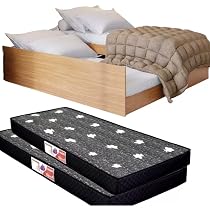 Cama Solteiro MDF Bicama Vira Casal Incluso 2 Colchões 3 em 1 ...