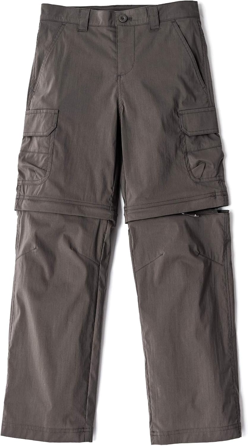 CQR Kids Youth Hiking Cargo Pants, UPF 50+ Quick Dry Convertible Zip Off Pants, Outdoor Camping Pants : Clothing