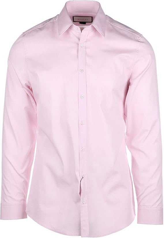 Amazon Gucciメンズ長袖シャツドレスシャツピンク Us サイズ 42 カラー ピンク シャツ 通販