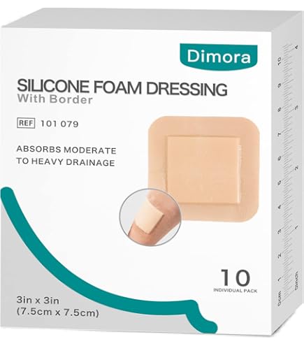 thumbnail image 2 of Premier PMP Bordered Silicone Foam Wound Care Dressing - 3x3 Inch, Box Of 10, Beige 2 of 6