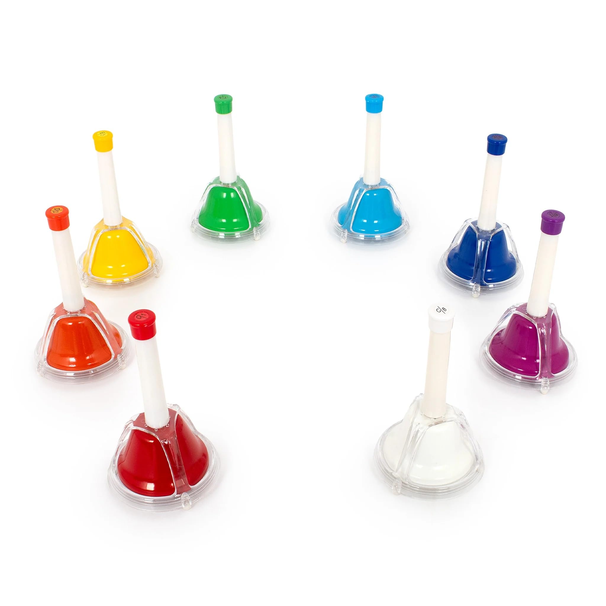 Percussion Workshop CB8 Coloured Combi Hand Bells (Set of 8)