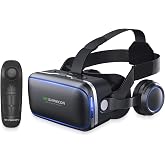 VR Headset for iPhone &amp; Android Phone,3D VR Glasses for TV,Movies &amp; Video Games,VR Headset with Remote Controller,Virtual Reality Headset for iPhone/Android Phone Compatible 4.7-6 inch