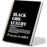 DSHFG Black Girl Journal Notebook for Women Teen Girls, Notebooks for Work, Black Girl Luxury Spiral Notebook African American Gifts for Women Jornaling Notebooks School Office Supplies, 5.5x8.3