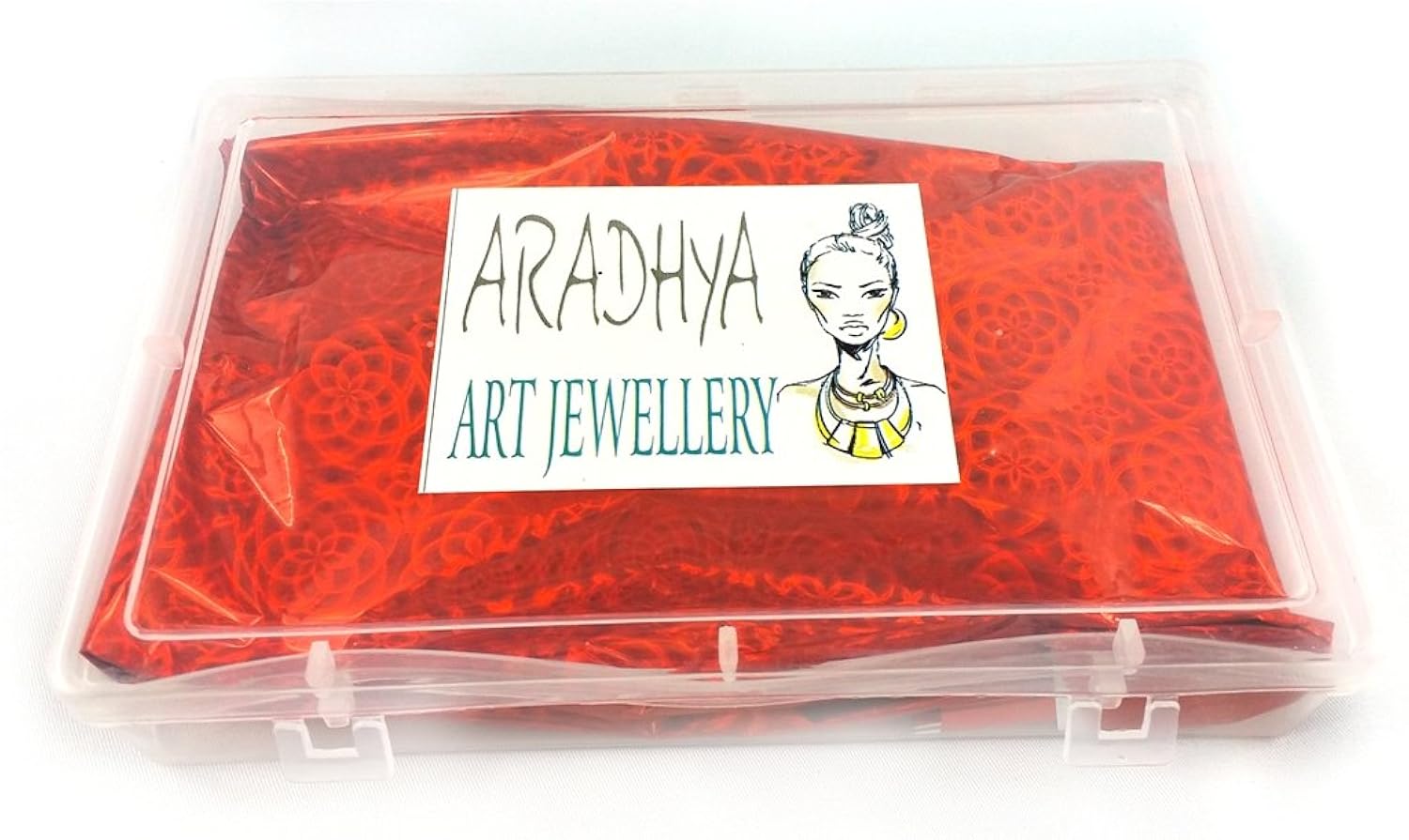 aradhya five layer crystal beads necklace with earrings &hellip;