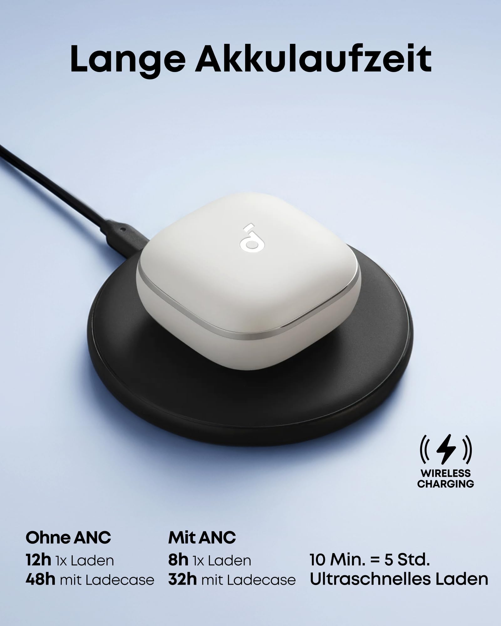 soundcore Liberty 5 by Anker, kabellose Earbuds mit Noise Cancelling, 2X stärkere Stimmreduktion, ANC in Echtzeit, Schnellladen, Dolby Audio, klare KI-Telefonate mit 6 Mics, Lange Akkulaufzeit 6