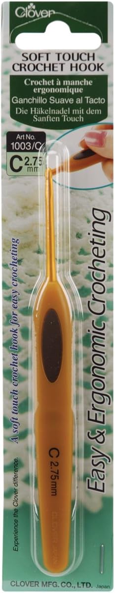 Clover Soft Touch Crochet Hook: 2.75mm, Other, Multicoloured, 2.75