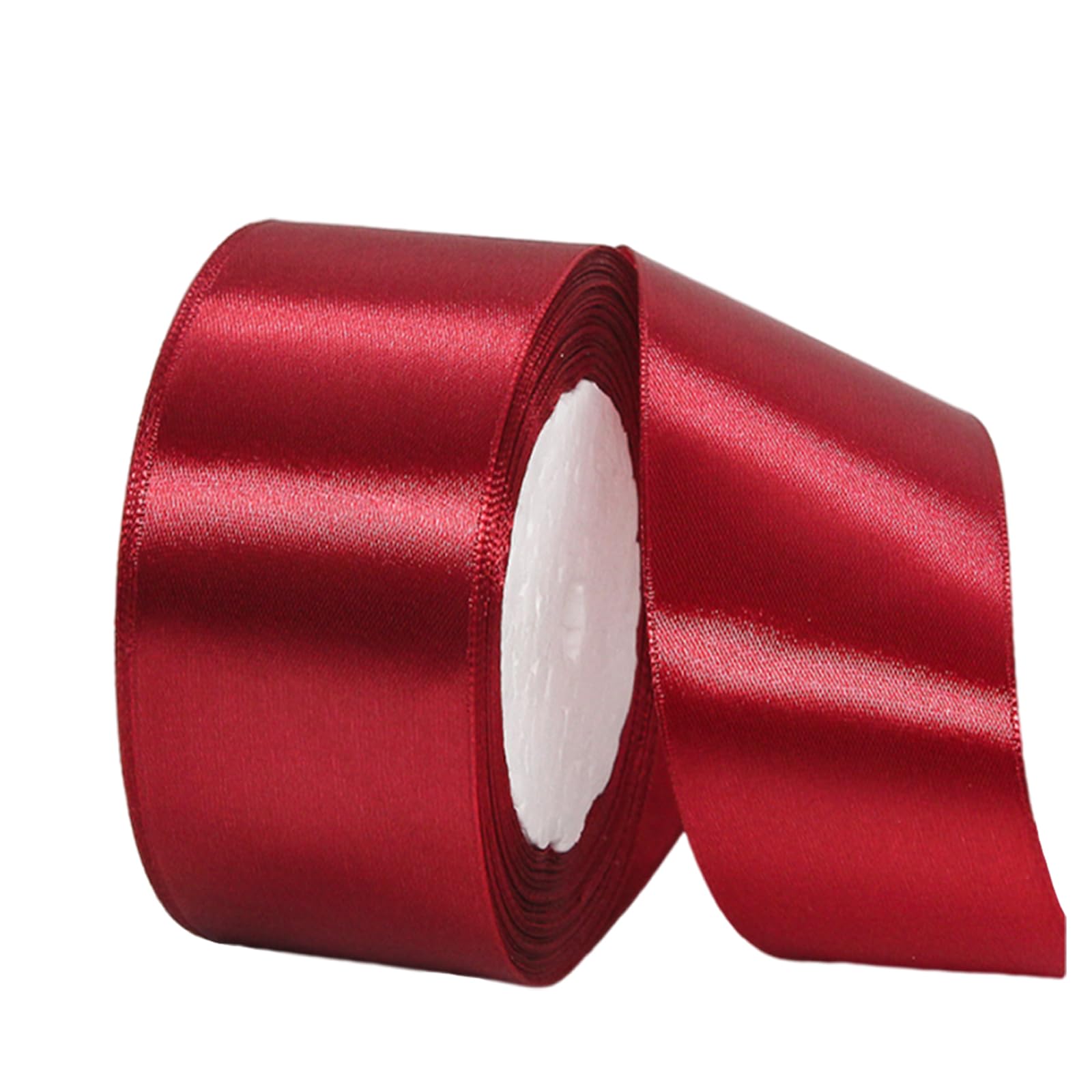 Wide Claret Satin Ribbons for Gift Wrapping, 22m x 1.5Inch, Cake & Crafting, Christmas, Wedding, Hair Bows, Bouquets, Party & Cake Decorations
