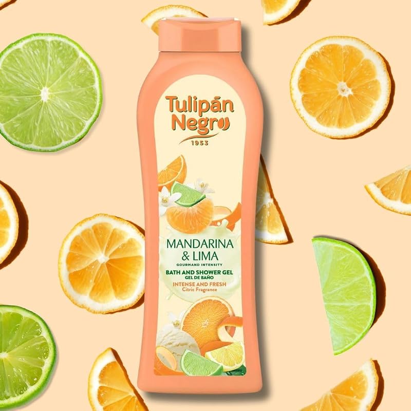 Tulpe Schwarz Duschgel Mandarine und Limette, 650 ml