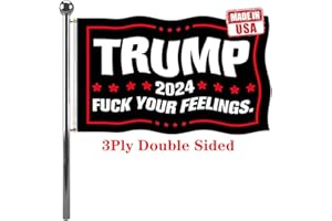 Jayus Trump 2024 Fuck Your Feelings Flag 3x5 Double Sided 3Ply Donald Trump Won Flag Banner for 2024 President with 2 Brass G