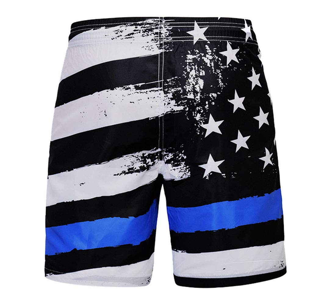 Ophestin Men Swimming Trunks Board Shorts - Quick Dry Beach Shorts with Fun Print Tropical Swim Trunks