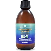 QUEEN OF THE THRONES Organic Golden Castor Oil | 100% Pure for Hair, Skin, Nails, Brows & Lashes | Hexane-Free | USDA Certified [8.4oz (250ml)]