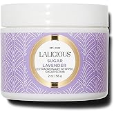LaLicious Sugar Lavender Extraordinary Whipped Sugar Scrub - Cane Sugar Body & Foot Scrub, Exfoliating & Moisturizing Skin Care with Coconut Oil & Honey, No Parabens (2oz)