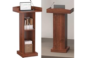 Nisorpa Podium Standing Desk, 1Pack Moderator's Podium Portable Podium Stand Reception Desk with Drawer Church Podiums for Of