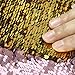 ICOSY Mermaid Sequin Bag Magic Reversible Sequin Drawstring Backpack Glitter Dance Bags Flip Sequins Backpack Bags Shining Sports Backpack for Kids Adults (Gold/Pink, 13.8