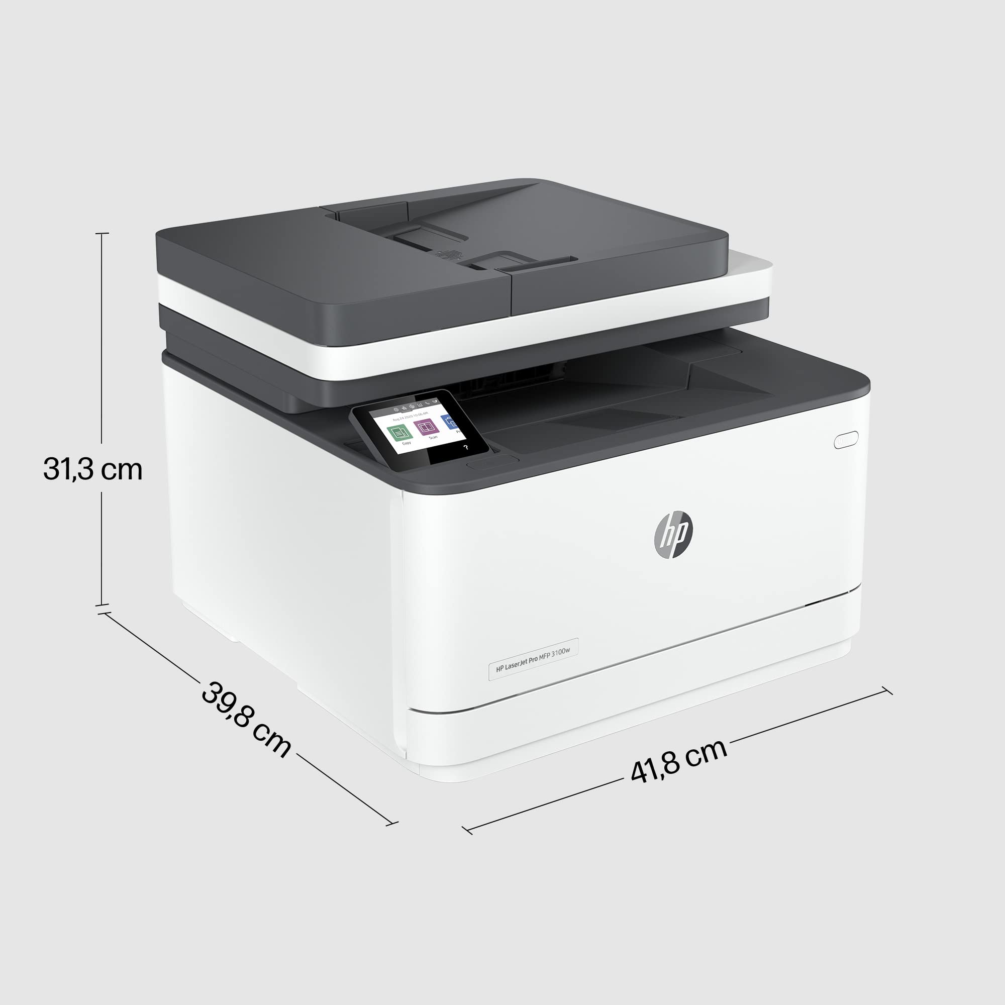 HP LaserJet Pro MFP 3102fdw Multifunktions-Laserdrucker, Automatischer Duplex, Hohe Druckgeschwindigkeiten, WLAN, Ethernet, USB Hi-Speed, Fax, Smart App, Wolf Pro Security 4