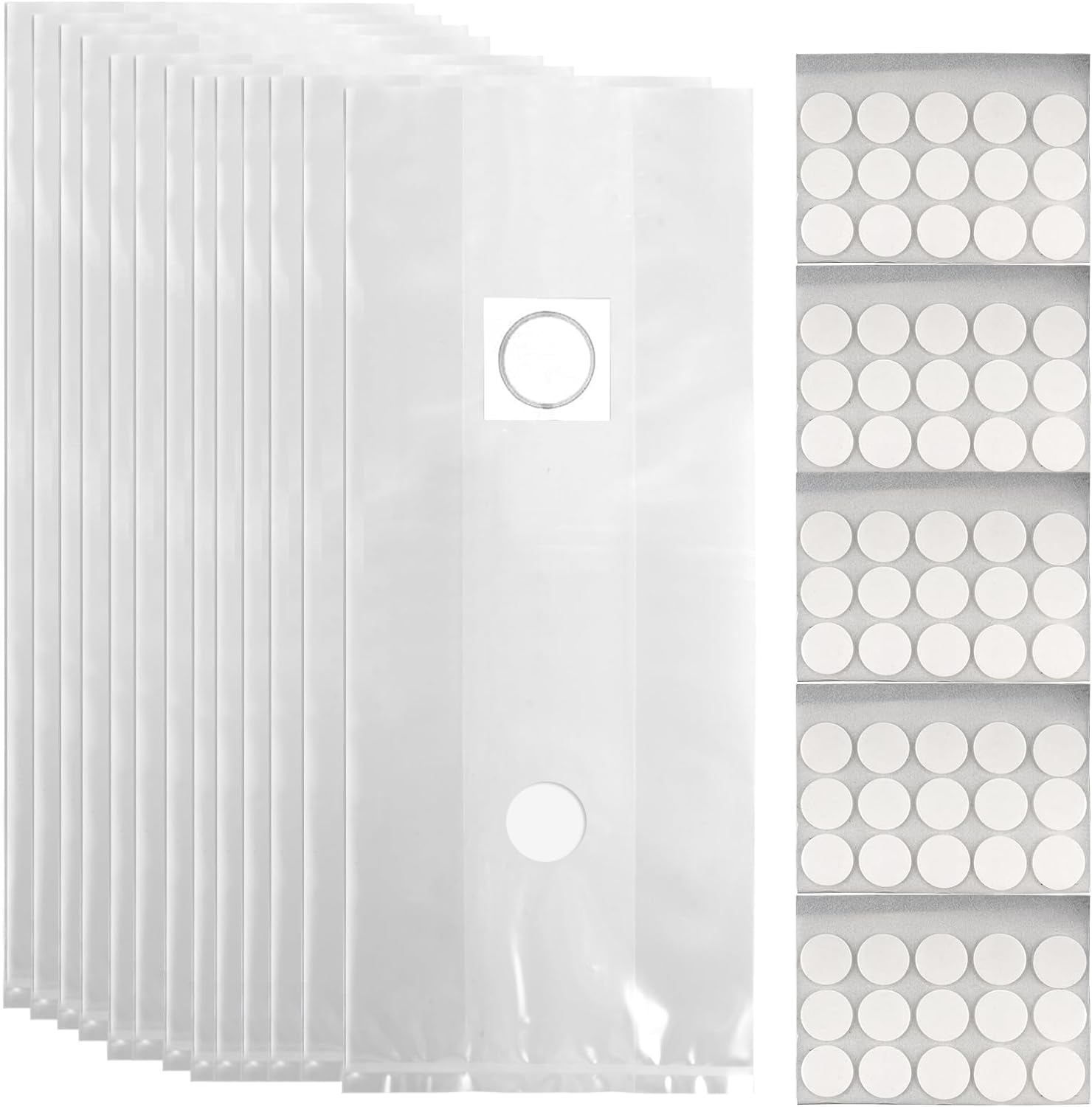 Photo 1 of Business King Mushroom Grow Bags with Breathable Micron Filter Patch 60 Pcs 8 X 5 X 20 with Self Healing Injection Port, 6 Mil Thick Spawn Bags, Mushroom Substrate Bags