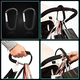 BeiLan 2Pack Large Pram Clips D Shape Carabiner Stroller Hook Holder 14cm Black view 7
